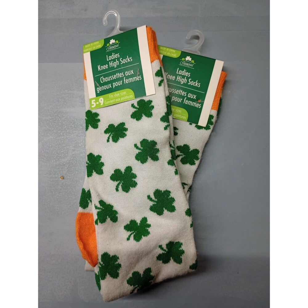 Ladies Knee High Socks St Patrick's Day 2 Pack